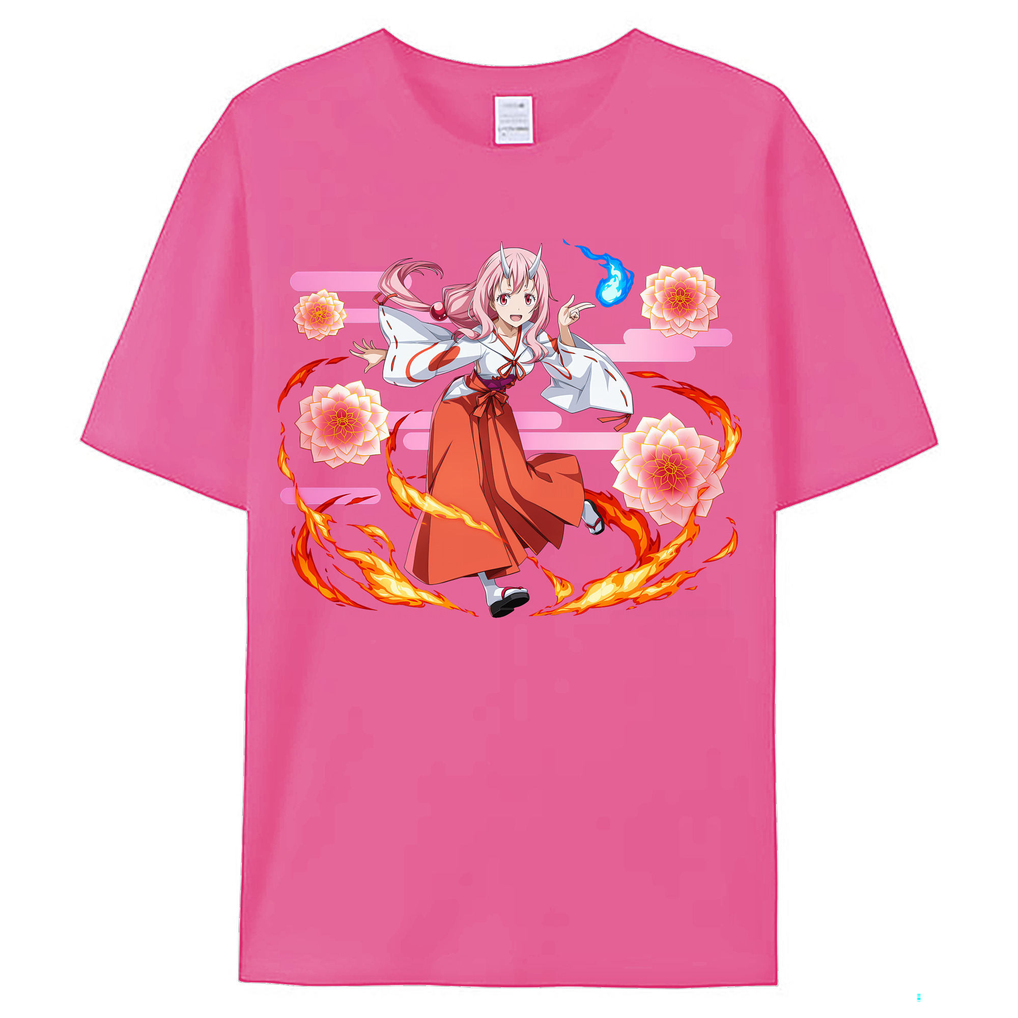 （画像用） 転スラ Regarding Reincarnated to Slime レディースカジュアルプリントTシャツ（綿100％）